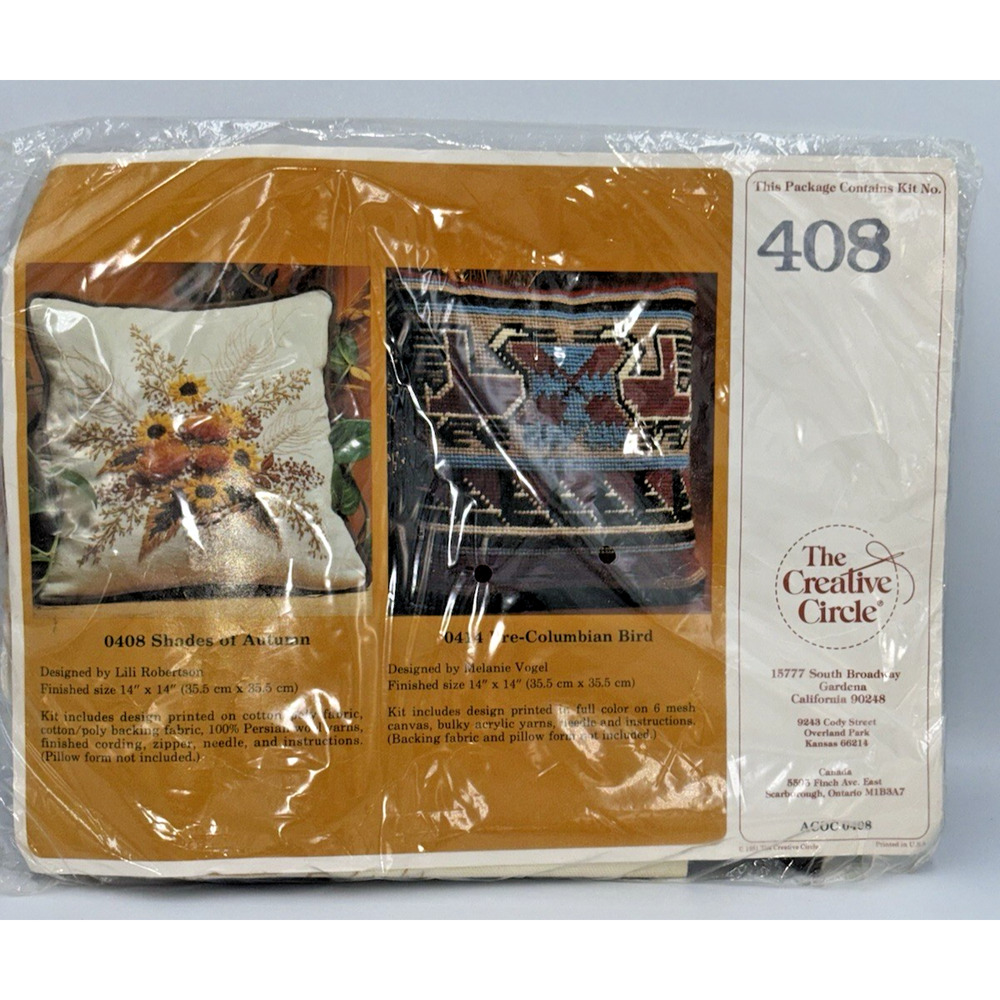 Pillow Kit Shades Of Autumn #408 The Creative Circle Lili Robertson 14 x 14 NEW